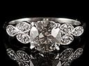Vintage Platinum 1.35CT Diamond Engagement Ring