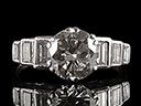 Vintage Platinum 2.37CT Diamond Art Deco Engagement Ring