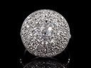 Vintage Platinum 2.56ct Diamond Art Deco Cluster Ring