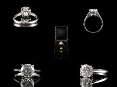 Vintage Platinum 2.01ct Diamond Engagement Ring