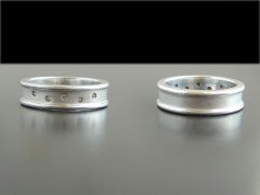 Vintage Silver & Rhinestone Band Ring