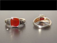 Vintage Silver & Carnelian Ring