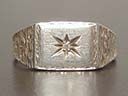 Gents Vintage Art Deco Diamond Signet Ring