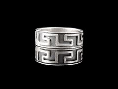 Vintage Silver Neillo Greek Key Ring