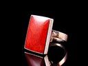 Vintage Silver & Red Agate Stone Ring