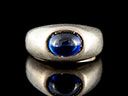 Vintage Silver & Sapphire Cabochon Ring 