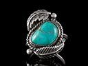 Vintage Silver & Turquoise Set Navajo Ring
