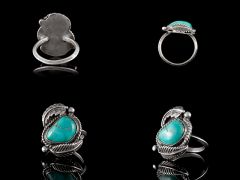 Vintage Silver & Turquoise Set Navajo Ring