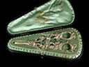 Antique Boxed Silver Grape Scissors