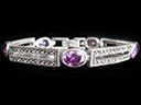 Vintage Silver & Amethyst Art Deco Bracelet