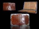 Antique Crocodile Skin and Silver Card Case 