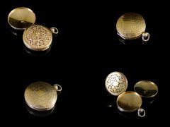 Antique Georgian Silver Gilt Vinaigrette Pendant