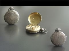 Antique Georgian Sterling Silver Vinaigrette Pendant 