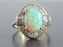 Vintage 18ct Gold Opal & Diamond Cocktail Ring 