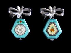Vintage Ultus Silver & Enamel Pendant/ Brooch Watch