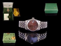 Ladies Rolex Rose Roman Datejust 78274 Jubilee Watch All Angles