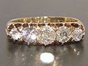 Antique 18ct Gold 5 Stone 1.50CT Diamond Ring