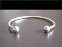 Vintage Solid Silver Unisex Torque Bangle