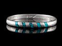 Vintage Silver & Turquoise Hinged Bangle
