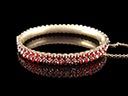 Antique Victorian Bohemian Garnet Hinged Bracelet
