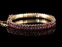 Antique Bohemian Garnet Hinged Bracelet