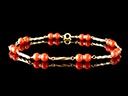 Vintage 18ct Gold & Italian Coral Bracelet