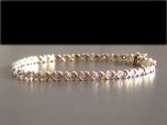 Vintage 9ct Gold Diamond Link Bracelet