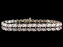 Vintage 9ct Gold Diamond Link Bracelet