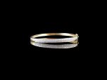 Vintage 9ct Gold Pave Diamond Bracelet 