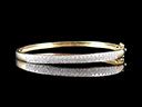 Vintage 9ct Gold Pave Diamond Bracelet 