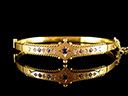 Antique 9ct Gold Sapphire & Diamond Bracelet