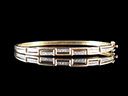 Vintage 9ct Gold & Diamond Step Bracelet 