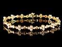 Vintage 18ct Gold Diamond Link Bracelet 