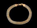 Vintage 9ct Gold Double Curb Link Bracelet 