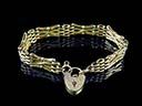 Antique 9ct Gold 4 Bar Gate Bracelet