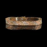 Vintage Italian 9ct Tri-Colour Gold Mesh Bracelet