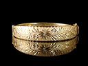 Vintage Italian 9ct Gold Hinged Bracelet 