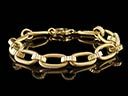 Vintage Italian 18ct Gold Large Oval Link Bracelet 
