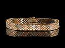 Vintage Italian 9ct Tri-Colour Gold Mesh Bracelet