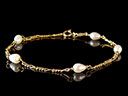 Vintage 9ct Gold and Pearl Bracelet