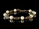 Antique 9ct Gold and Pearl Bracelet 