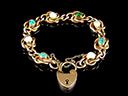 Antique 9ct Gold Turquoise & Pearl Ernst Gideon Bek Bracelet 
