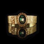 Antique Dutch 14ct Gold Pietra Dura Belt Bracelet