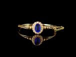 Antique 9ct Gold Sapphire and Pearl Bracelet 