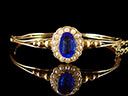 Antique 9ct Gold Sapphire and Pearl Bracelet 