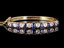 Antique 9ct Gold Gilt Sapphire White Spinel Bracelet