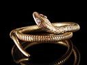 Vintage 9ct Gold & Sapphire Coil Snake Bracelet