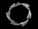 Antique Silver & Abalone Shell Bracelet