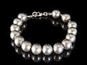 Vintage Large Silver Bead Link Bracelet