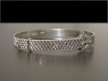 Vintage Silver & Gilt Expandable Belt Buckle Bracelet